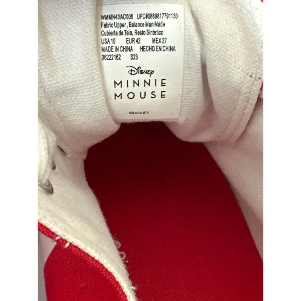 Disney Red White Minnie Mouse Polka Dot Low Top Sneakers